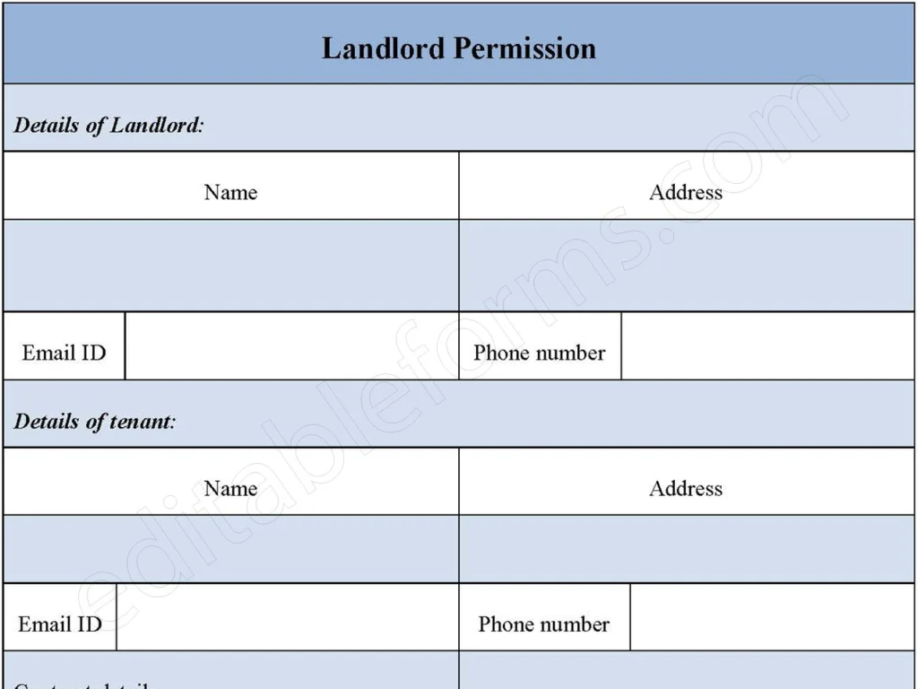 Landlord Permission Form