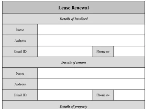 Lease Renewal Form