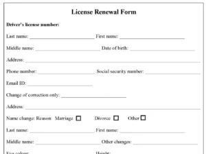 License Renewal Form