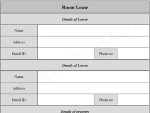 Room Lease Form