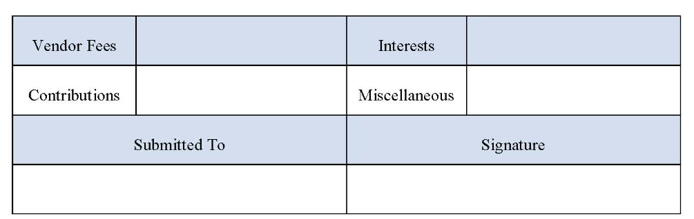 Statement of Blank Financial Fillable PDF Template