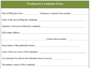 Trademark Complaint Form