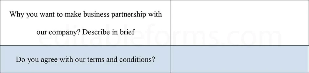 Vendor Questionnaire Form