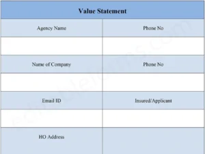 Value Statement Form