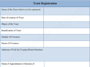 Editable Trust Registration PDF