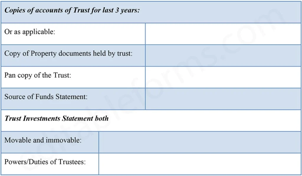 Editable Trust Registration PDF
