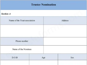 Fillable Trustee Nomination Form