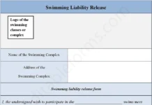 Swimming Liability Release Form – Fillable & Printable Digital PDF Swimming Liability Release Form