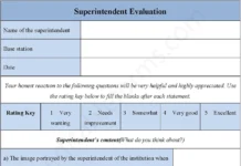 Superintendent Evaluation Form – Fillable & Printable Digital PDF Template Superintendent Evaluation Form