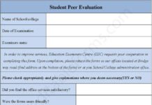 Student Peer Evaluation Form – Fillable & Printable PDF Template Editable Peer Evaluation Form