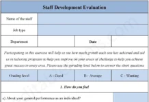 Staff Development Evaluation Form – Fillable & Printable Employee Review PDF Staff Development Evaluation Form PDF
