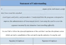 Statement of Understanding Form – Fillable & Printable PDF Template Digital Statement of Understanding PDF
