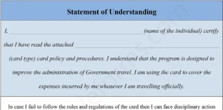 Statement of Understanding Form – Fillable & Printable PDF Template Digital Statement of Understanding PDF