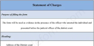 Statement of Charges Form – Fillable & Printable Legal PDF Template Editable Statement of Charges