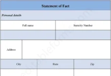 Statement of Fact Form – Fillable & Printable PDF Template Statement of Fact PDF