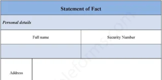 Statement of Fact Form – Fillable & Printable PDF Template Statement of Fact PDF