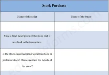 Stock Purchase Form – Fillable & Printable PDF Template Stock Purchase Form