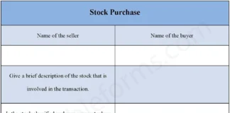 Stock Purchase Form – Fillable & Printable PDF Template Stock Purchase Form