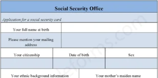 Social Security Office Application Form – Fillable & Printable PDF Template Social Security Office Application Form