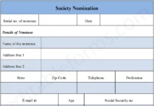 Society Nomination Form – Fillable & Printable Membership PDF Template Society Nomination Form PDF