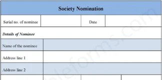 Society Nomination Form – Fillable & Printable Membership PDF Template Society Nomination Form PDF