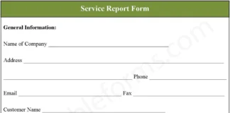 Service Report Form PDF – Printable Customer Service & Repair Report Template Service Report Form PDF