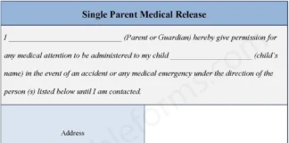 Single Parent Medical Release Form PDF – Instant Download & Printable Template Single Parent Medical Release Form PDF